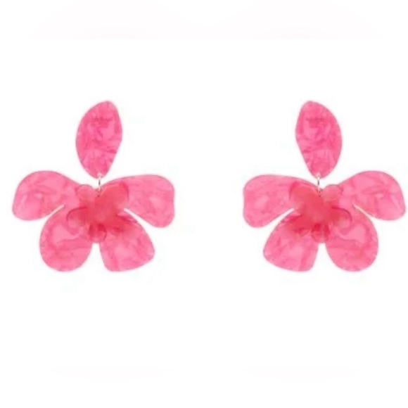 Pink Kiki Flower Oversized Earrings - Picture 5 of 13